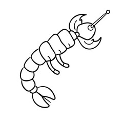 shrimp skewer icon, shrimp skewer vector illustration-simple illustration of shrimp skewer, perfect for shrimp skewer logos and icons