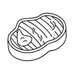 steak icon, steak vector illustration-simple illustration of steak, perfect for steak logos and icons
