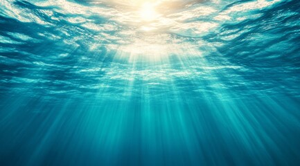 Sunlight beams through underwater clouds