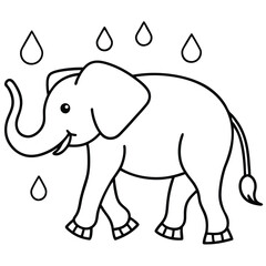 Fototapeta premium African Elephant illustration flat vector design 