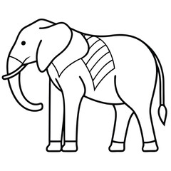 Fototapeta premium African Elephant illustration flat vector design 