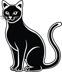 Cat silhouette vector designs 34