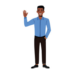 Obraz premium man doing activities, vector illustration