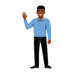 man doing activities, vector illustration