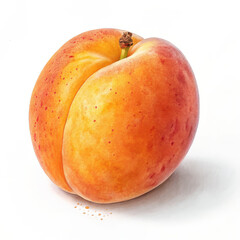 Fresh ripe and juicy peaches isolated on white background as a healthy organic fruit dessert