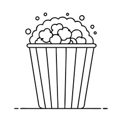 popcorn bucket icon, popcorn bucket vector illustration-simple illustration of popcorn bucket, perfect for popcorn bucket logos and icons