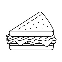 sandwich icon, sandwich vector illustration-simple illustration of sandwich, perfect for sandwich logos and icons