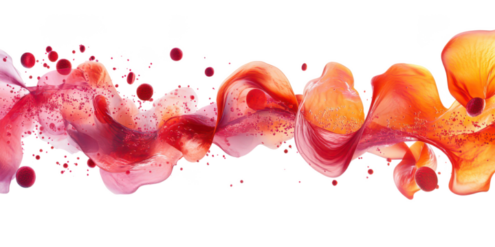 Red Blood Cells in Plasma isolated on transparent background