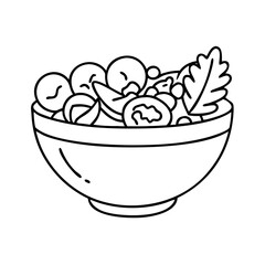 salad bowl icon, salad bowl vector illustration-simple illustration of salad bowl, perfect for salad bowl logos and icons