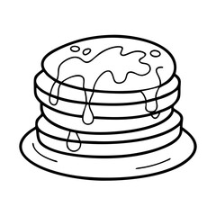 pancakes with syrup icon, pancakes with syrup vector illustration-simple illustration of pancakes with syrup, perfect for pancakes with syrup logos and icons