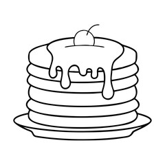 pancakes with syrup icon, pancakes with syrup vector illustration-simple illustration of pancakes with syrup, perfect for pancakes with syrup logos and icons