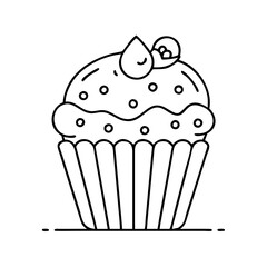 cupcake icon, cupcake vector illustration-simple illustration of cupcake, perfect for cupcake logos and icons