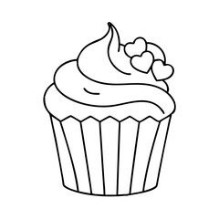 cupcake icon, cupcake vector illustration-simple illustration of cupcake, perfect for cupcake logos and icons