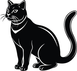 Cat silhouette vector designs 36