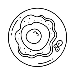 fried egg icon, fried egg vector illustration-simple illustration of fried egg, perfect for fried egg logos and icons