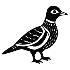 Obraz premium American Woodcock illustration flat vector design