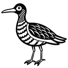 American Woodcock illustration flat vector design