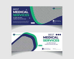 healthcare clinic Social Media Post and web banner Template Design 
