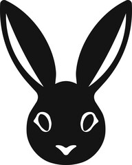 Head rabbit, bunny icon. Vector. Flat design.
