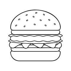 hamburger icon, hamburger vector illustration-simple illustration of hamburger, perfect for hamburger logos and icons
