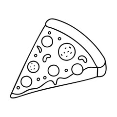 pizza slice icon, pizza slice vector illustration-simple illustration of pizza slice, perfect for pizza slice logos and icons