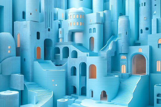 Light blue technological background with minimal 3D objects, creating a clean and modern scene for tech, presentations, and digital branding visuals.

