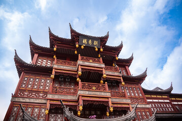 Obraz premium Traditional chinese architecture in Shanghai, China