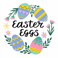 Happy Easter day. Ester decoration. Cute Easter background
