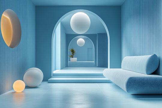 Light blue technological background with minimal 3D objects, creating a clean and modern scene for tech, presentations, and digital branding visuals.

