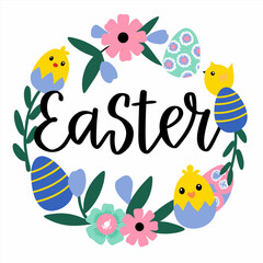 Happy Easter day. Ester decoration. Cute Easter background
