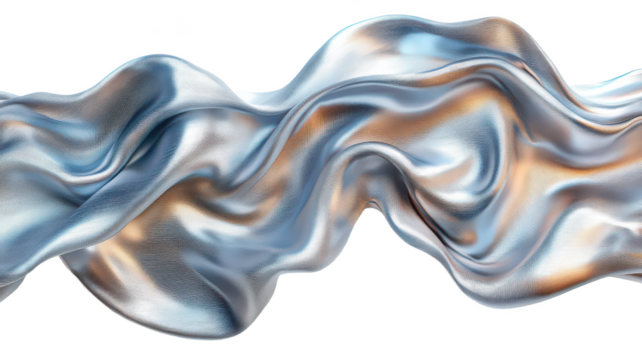Silver Fabric isolated on transparent background