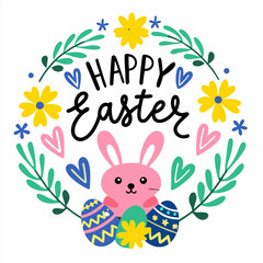Happy Easter day. Ester decoration. Cute Easter background
