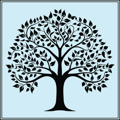 Fototapeta premium Family Tree Silhouette, Ancestry Symbol