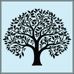 Obraz premium Family Tree Silhouette, Legacy Icon