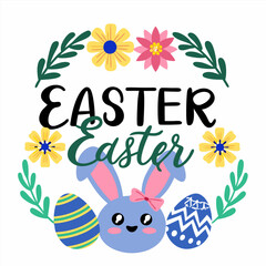 Happy Easter day. Ester decoration. Cute Easter background
