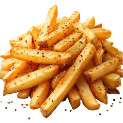 French Fries isolated on transparent background
