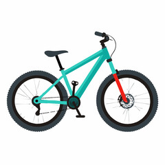 Fototapeta premium Mountain bike vector illustration against white background
