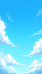 Fototapeta premium Blue sky and clouds create a scenic background 