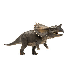 Fototapeta premium Realistic Triceratops Dinosaur Model: Detailed Prehistoric Wildlife Illustration