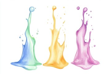 Colorful Liquid Splashes