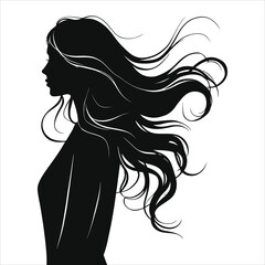 Silhouette of a woman driving a classic convertible/A stylish silhouette of a woman driving a vintage convertible.