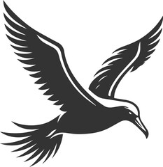 Albatross silhouette bird vector