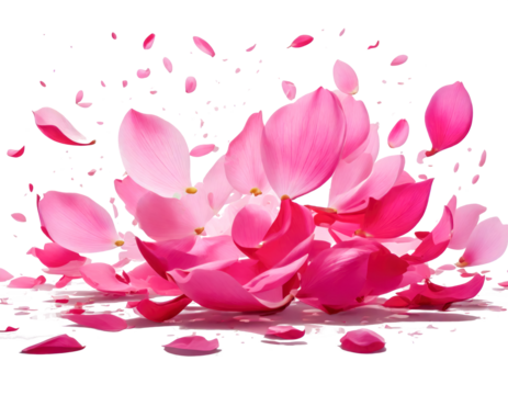 pink sakura petal flying floating in air isolated 