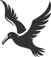 Albatross silhouette bird vector