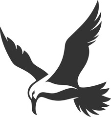 Albatross silhouette bird vector