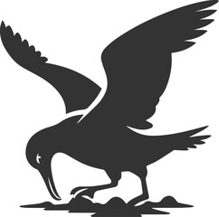 Albatross silhouette bird vector