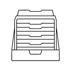 file tray icon, file tray vector illustration-simple illustration of file tray, perfect for file tray logos and icons