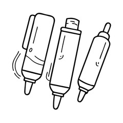 dry erase markers icon, dry erase markers vector illustration-simple illustration of dry erase markers, perfect for dry erase markers logos and icons