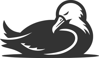 Albatross silhouette bird vector