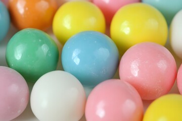 Pastel Gumballs Candy Background Texture Image